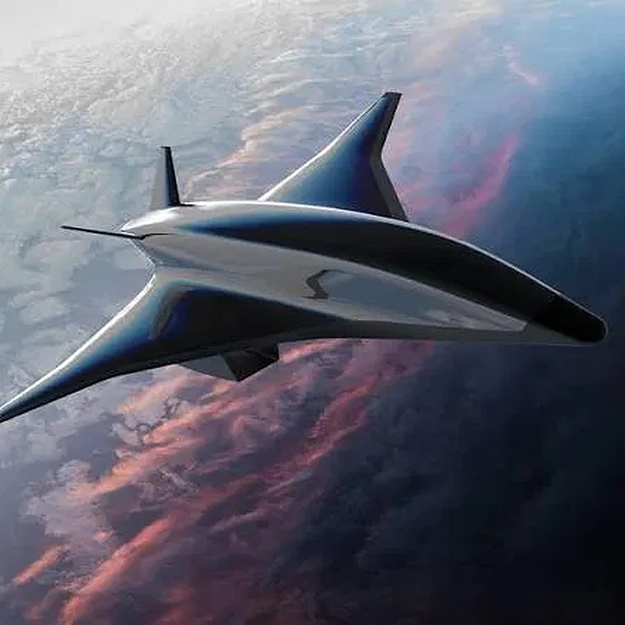 Astro Mechanica's supersonic aircraft from above